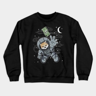 Astronaut Reaching Dogelon Mars ELON Coin To The Moon Crypto Token Cryptocurrency Blockchain Wallet Birthday Gift For Men Women Kids Crewneck Sweatshirt